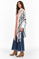SINA 26 - Striped Shawl with Tassel