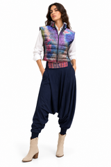 Plain Sherwal - Navy Cotton Harem Pants