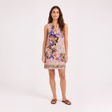 AZTEC DEESS – Floral Print Mini Dress – Multicolor