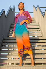 buy summer dress waves design boho chic