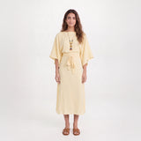SAMARTAN DRESS – Solid Midi Dress – Yellow