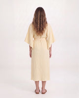 SAMARTAN DRESS – Solid Midi Dress – Yellow