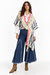 SINA 26 - Striped Shawl with Tassel