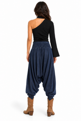 Voila Denim Sherwal - Light Denim Harem Pants