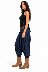 Voila Denim Sherwal - Light Denim Harem Pants