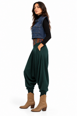 Classic Sherwal - Olive Harem Pants