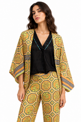Hoxa 25 Cardigan - Geometric Print