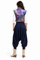 Plain Sherwal - Navy Cotton Harem Pants