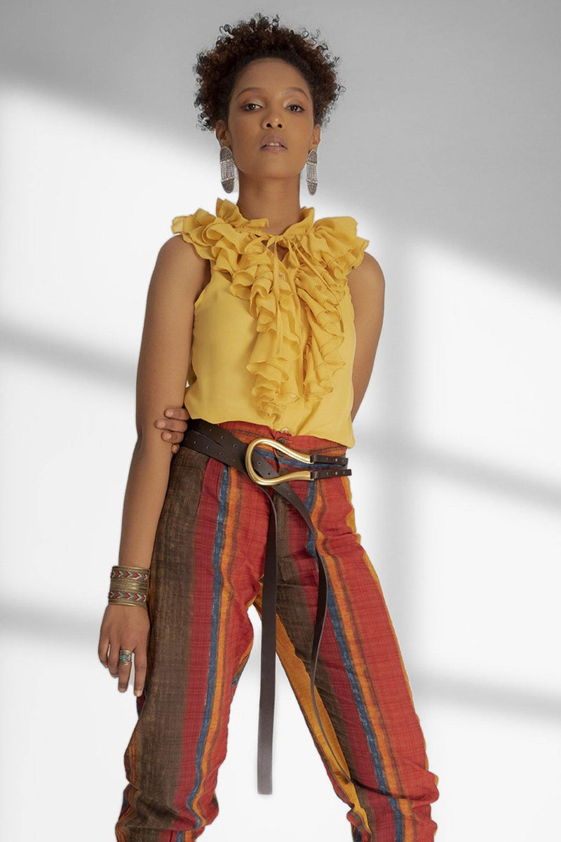 Bedo yellow top chic designer fashion Cairo