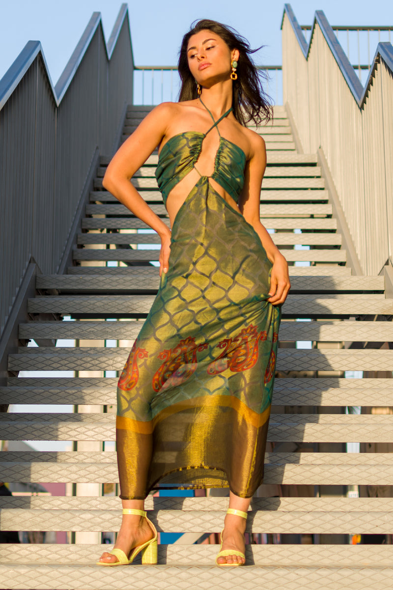 summer dress cut-out donna designer sherwal